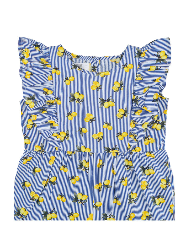 Girls Striped Lemon Print Romper - Engine - Buy Now