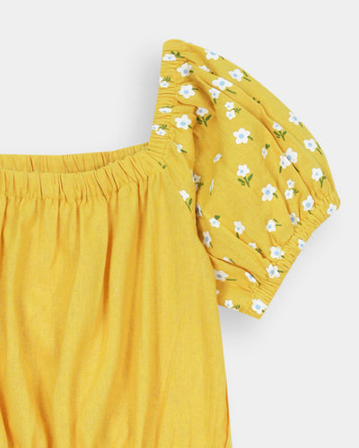 Girls Printed Romper