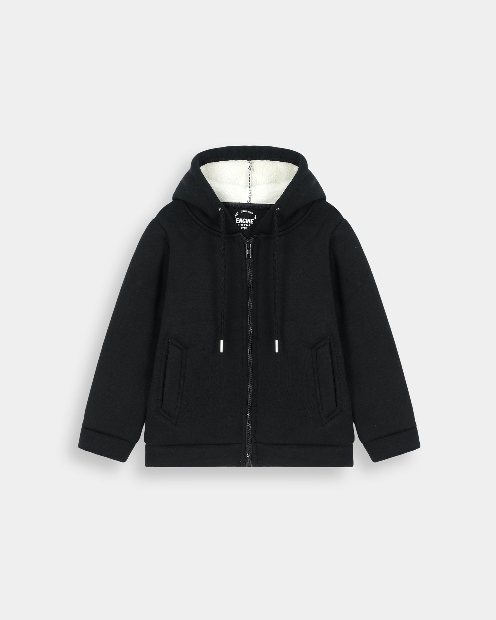 Boys Basic Zip-Up Hoodie