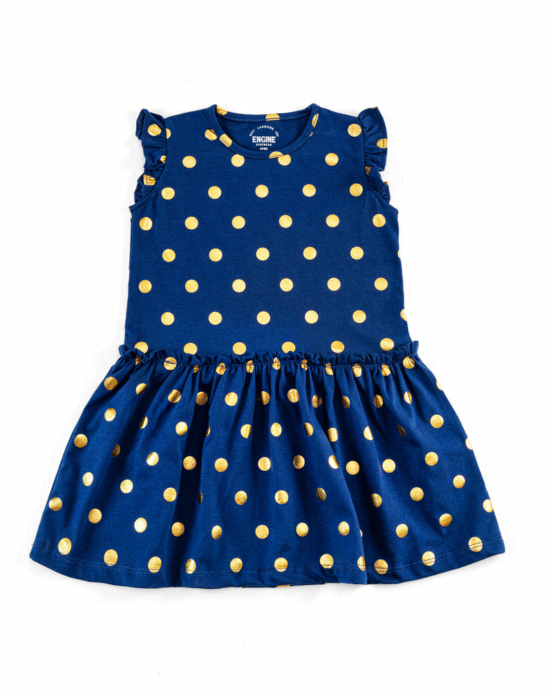 Girls Printed Lower Panel Dress - Engine - Buy Now