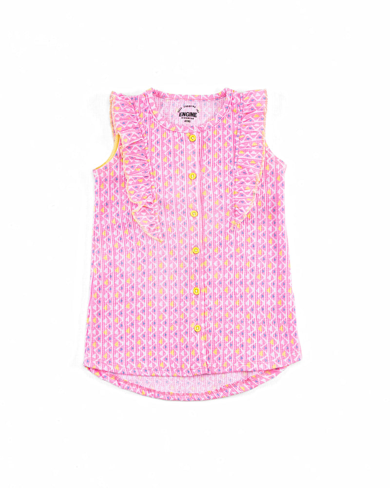 Girls Printed Ruffle Dress - Engine - Buy Now
