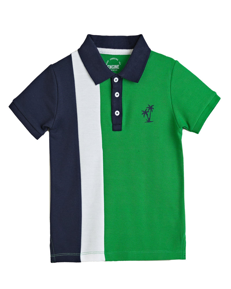 Boys S/S Panel Polo Tee - Engine - Buy Now