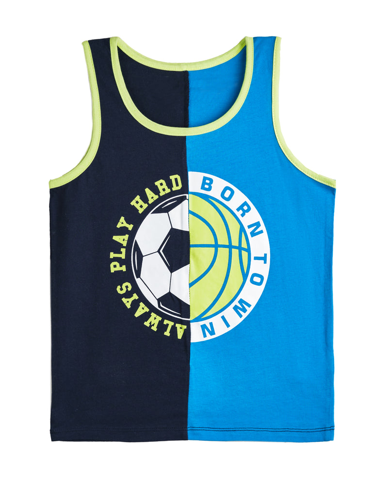 Boys Panel Sports Vest - Engine - Buy Now