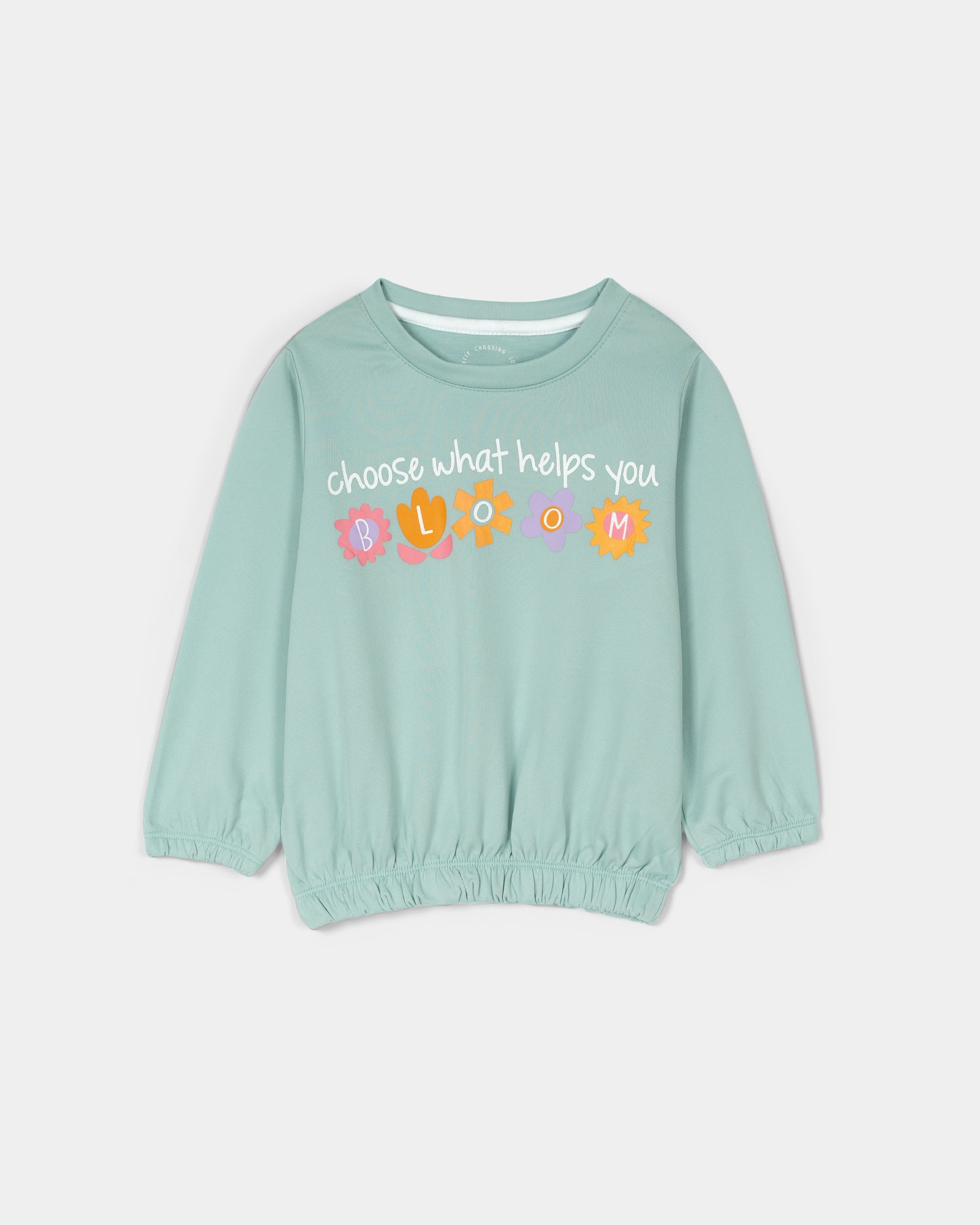 Girls Typography Sweatshirt