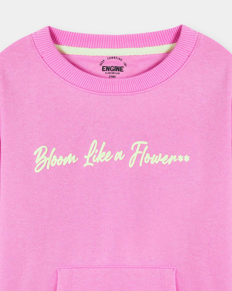 Girls Typography Sweatshirt - Engine - Buy Now