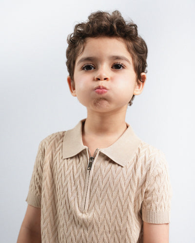 Boys Zipper Polo