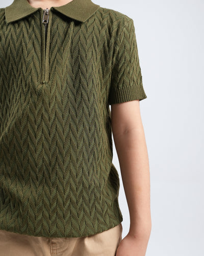 Boys Zipper Polo