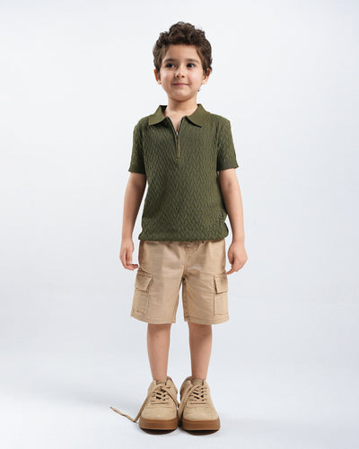 Boys Zipper Polo