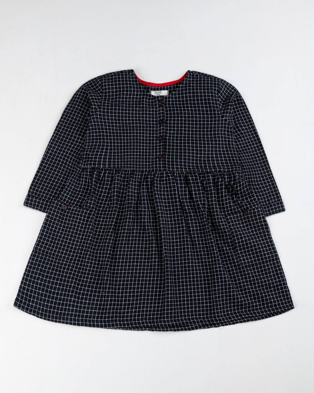 Baby Girl Black Color Dress Woven Top - Engine - Buy Now
