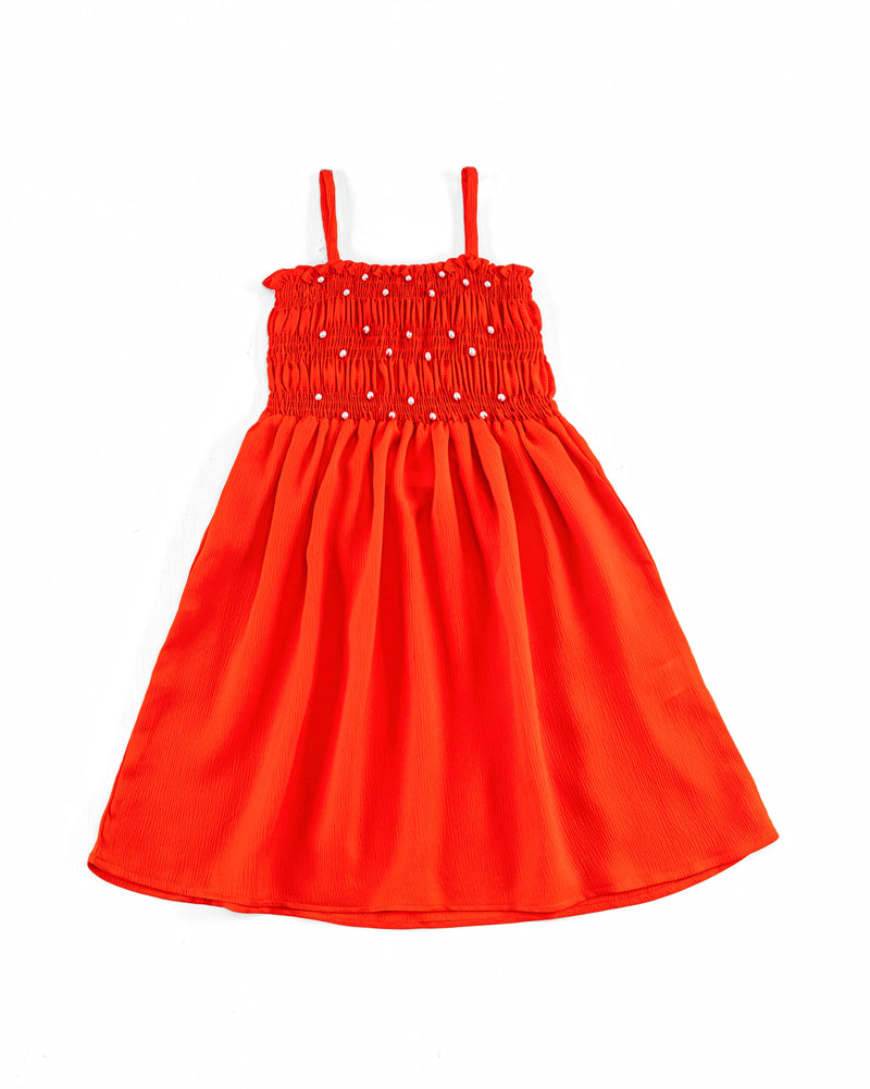 Girls Pearl Smocking Dress - Engine - Buy Now