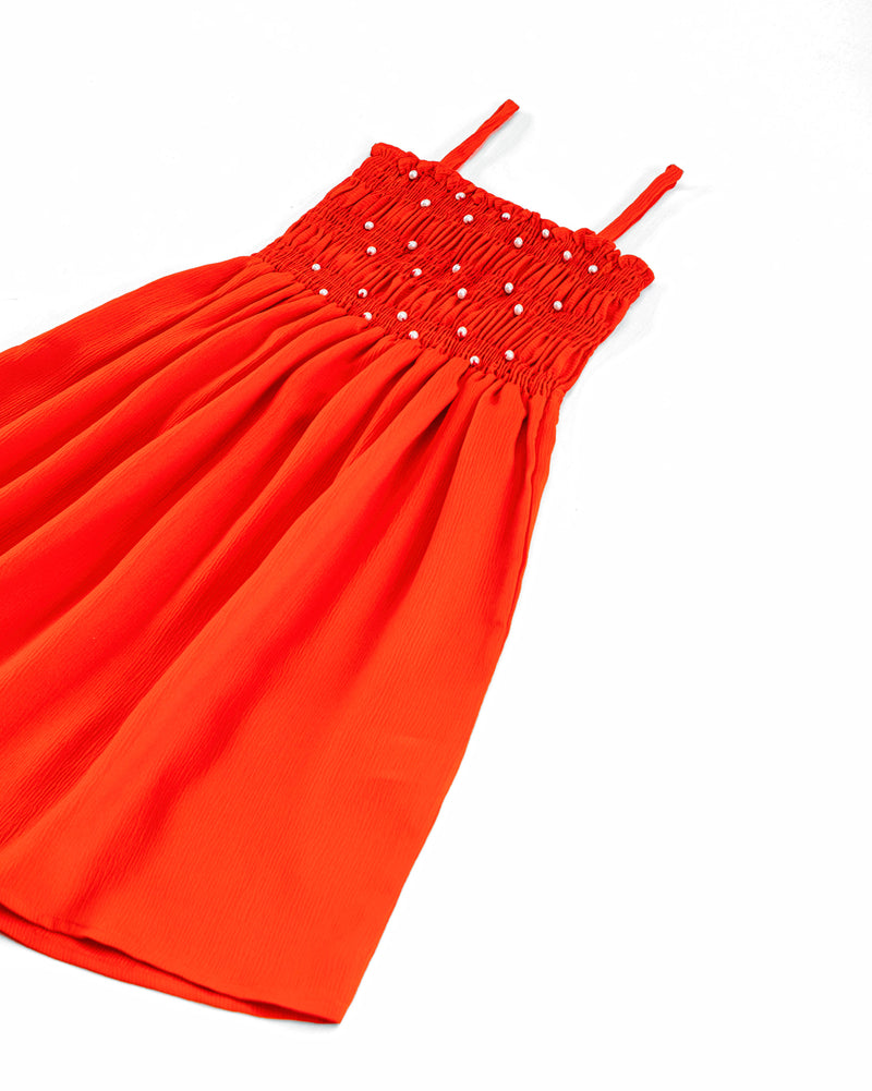 Girls Pearl Smocking Dress - Engine - Buy Now