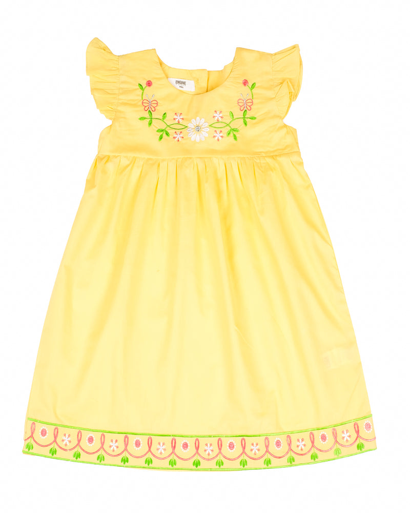 Girls Floral Embroidered Dress - Engine - Buy Now