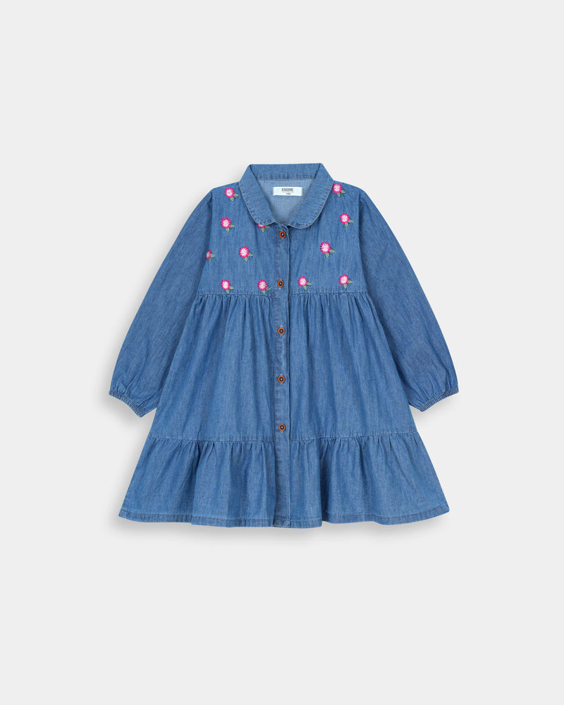 Girls Embroidered Dress - Engine - Buy Now