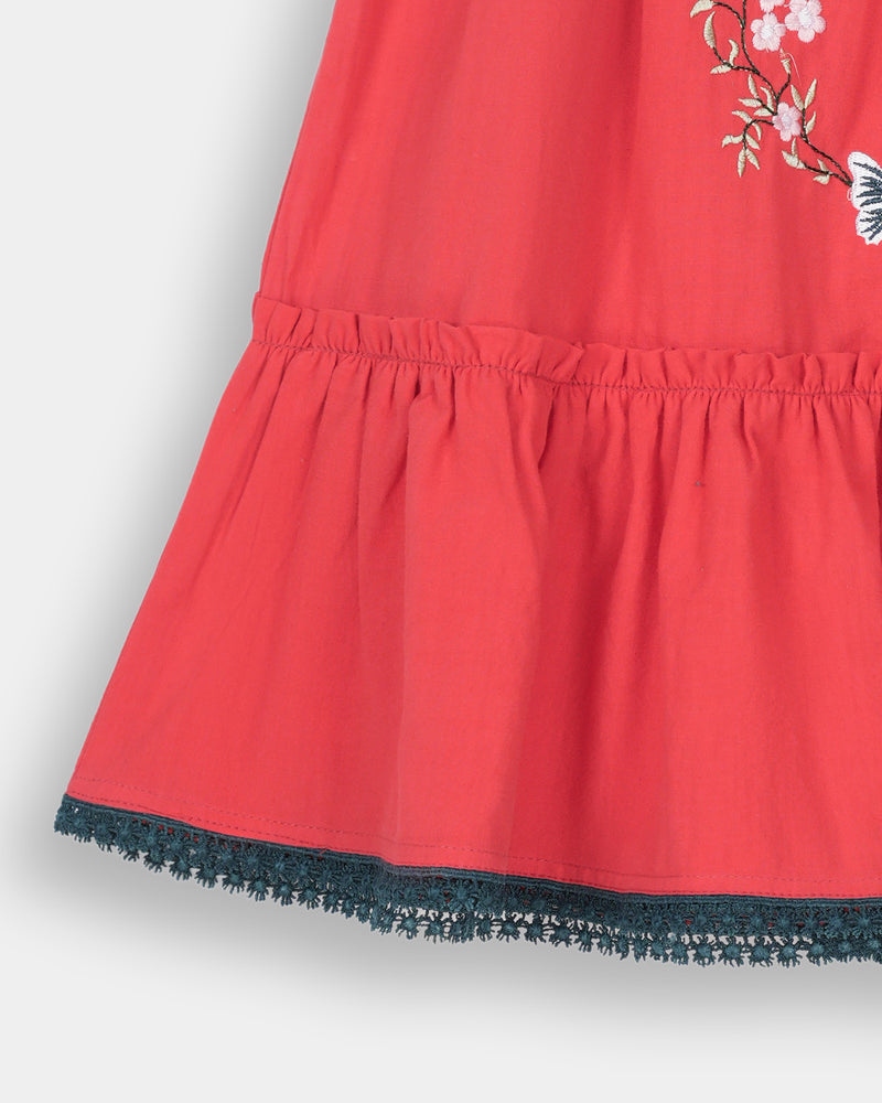 Girls Embroidered Dress - Engine - Buy Now