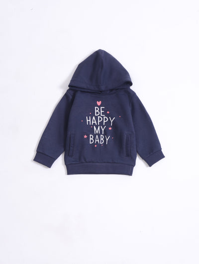 Girls Typography Hoodie