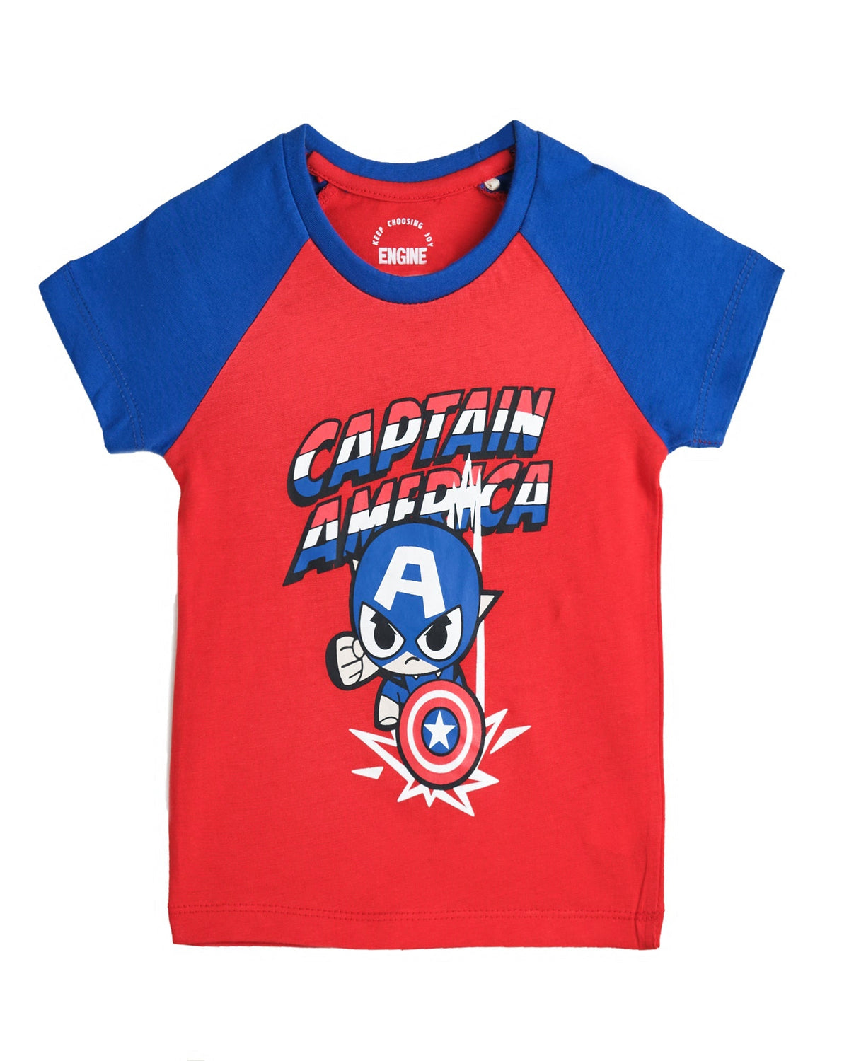Boys Captain America T Shirt - Engine - Buy Now