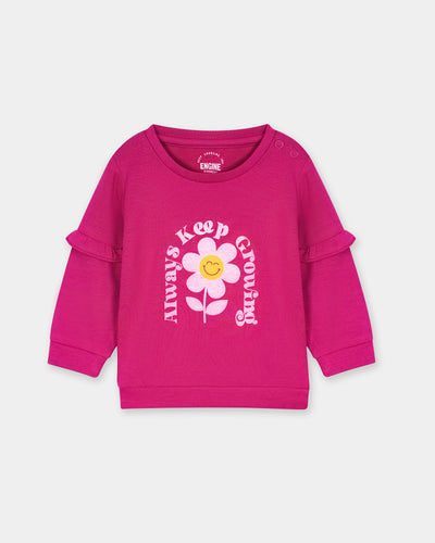 Girls Typography Sweatshirt