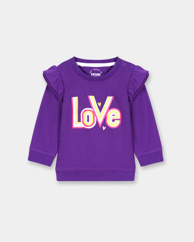 Girls Typography Sweatshirt