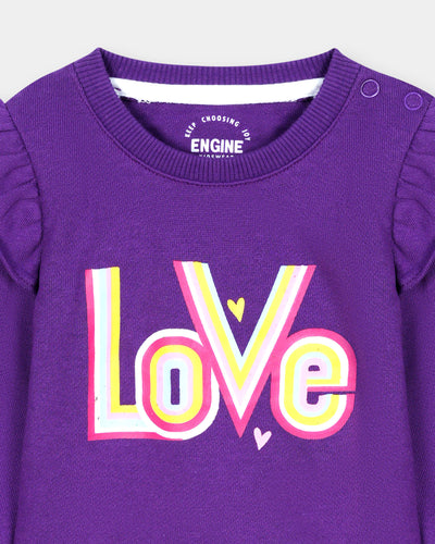 Girls Typography Sweatshirt