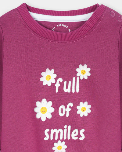 Girls Typography Sweatshirt