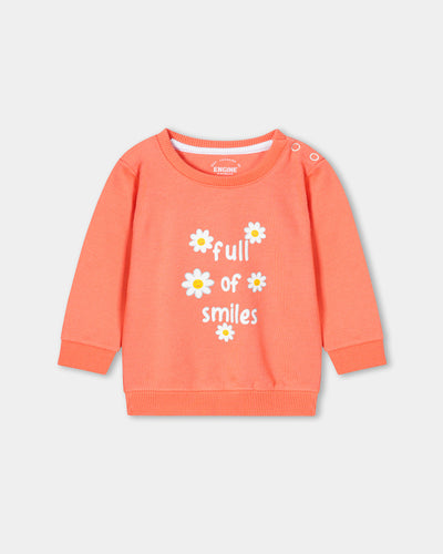 Girls Typography Sweatshirt