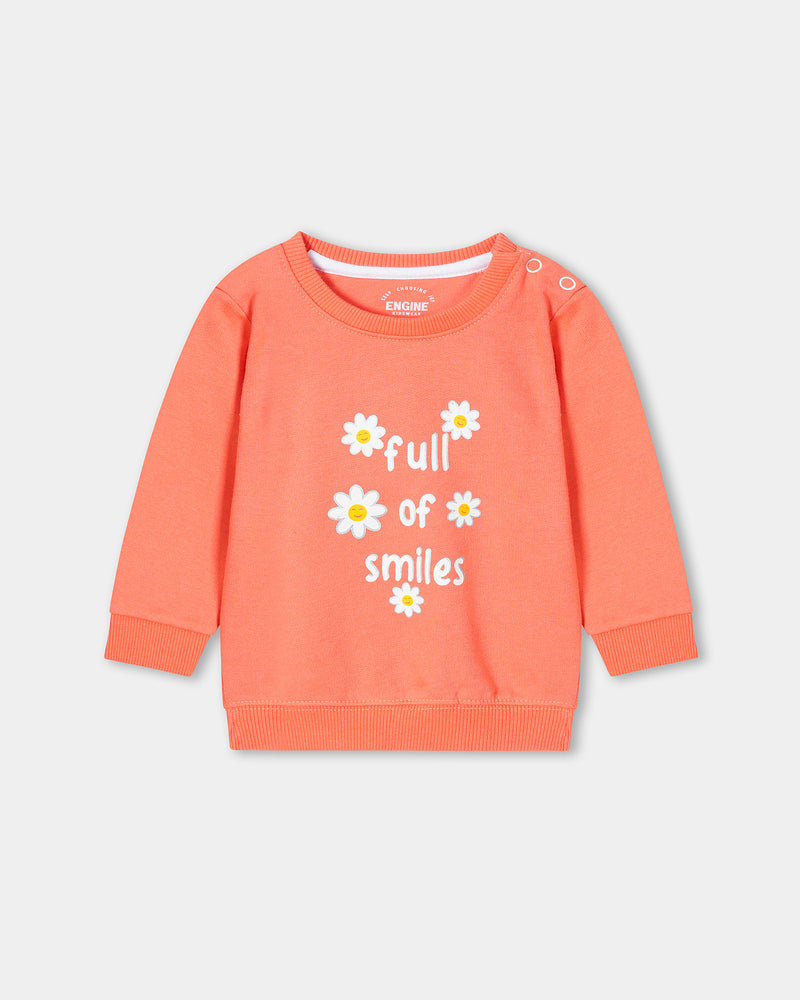 Girls Typography Sweatshirt - Engine - Buy Now