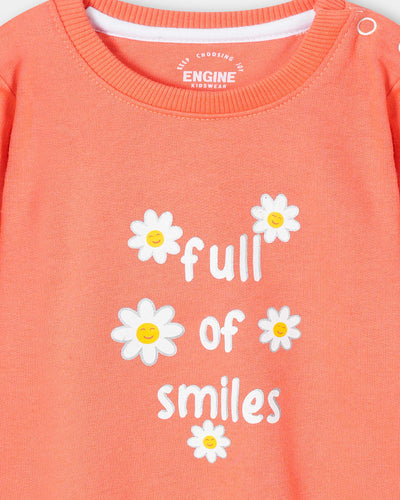 Girls Typography Sweatshirt