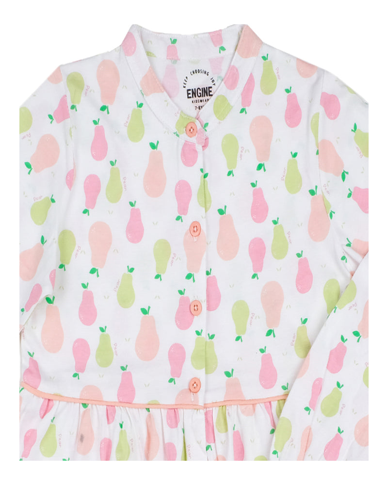 Girls Printed Top with Gathers - Engine - Buy Now