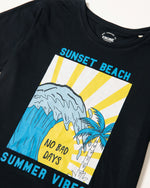 Boys Classic Black Graphic Tee - Engine - Buy Now