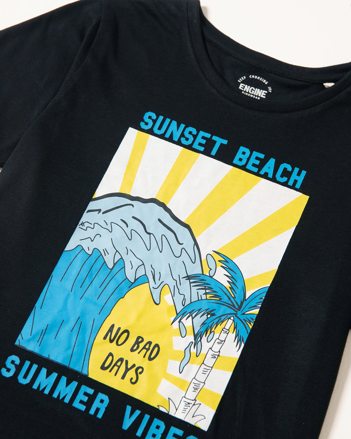Boys Classic Black Graphic Tee - Engine - Buy Now
