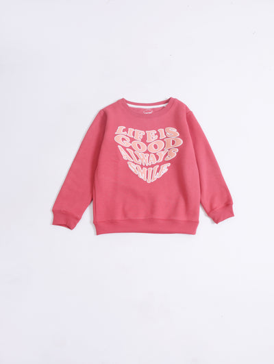 Girls Typography Sweatshirt
