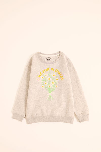 Girls Typography Sweatshirt