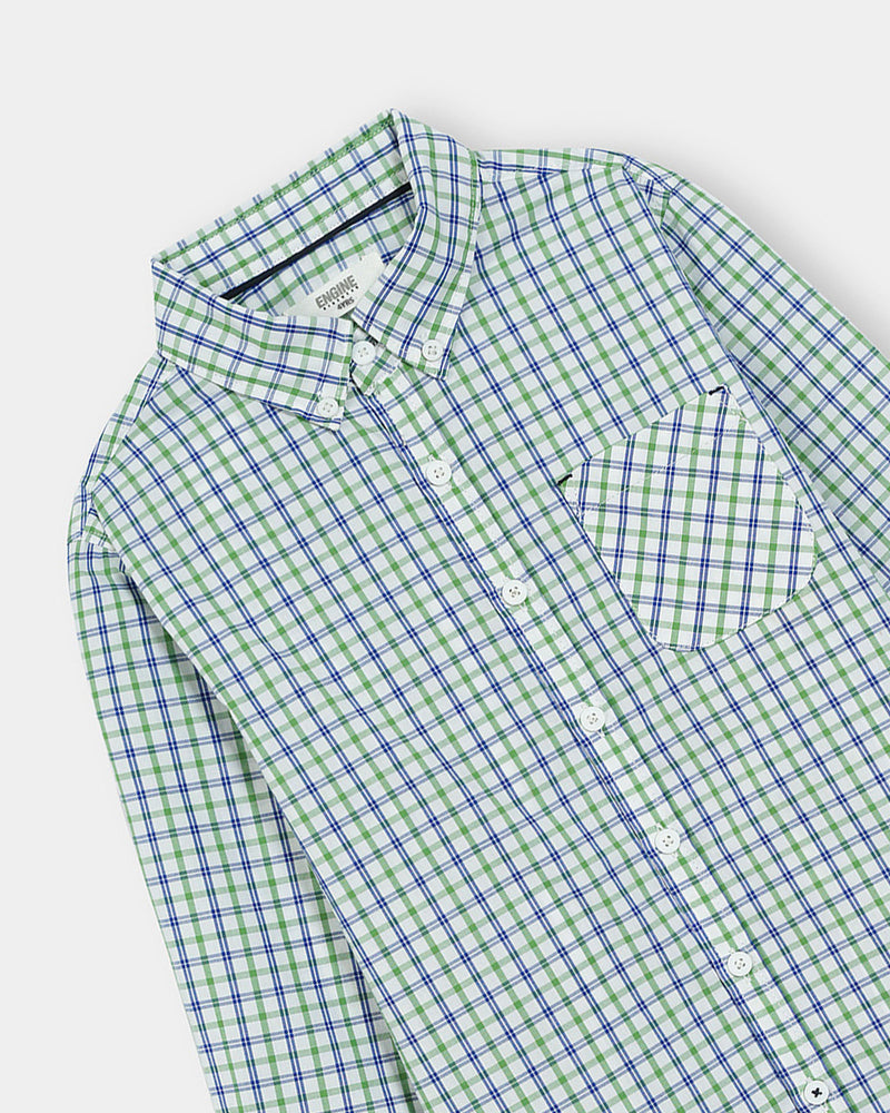 Boys Casual Shirt - Yarn Dyed Check - Engine - Buy Now