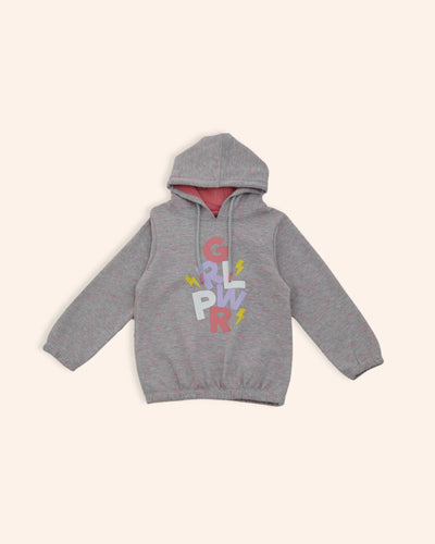 Girls Typography Hoodie