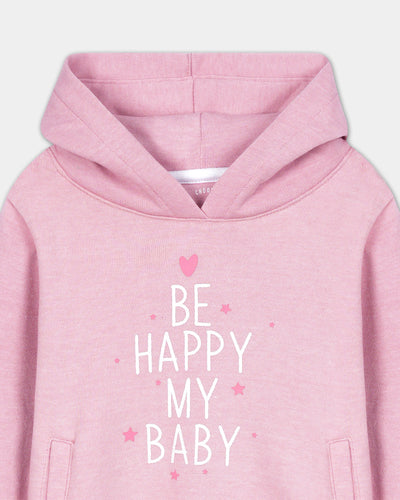 Girls Typography Hoodie