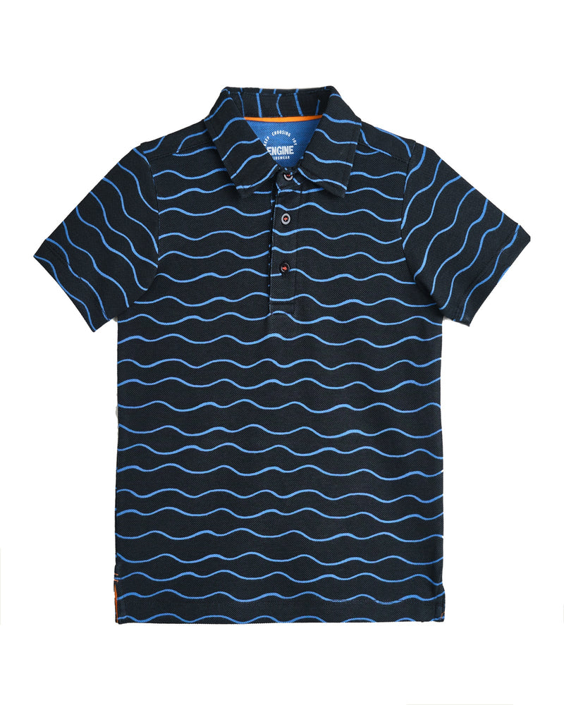 Boys Printed Polo Tee - Engine - Buy Now