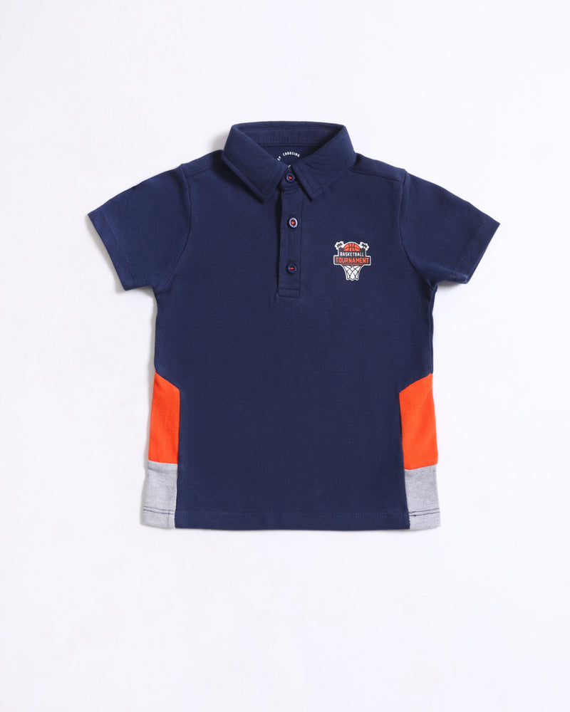 Boys S/S Panel Polo Tee - Engine - Buy Now