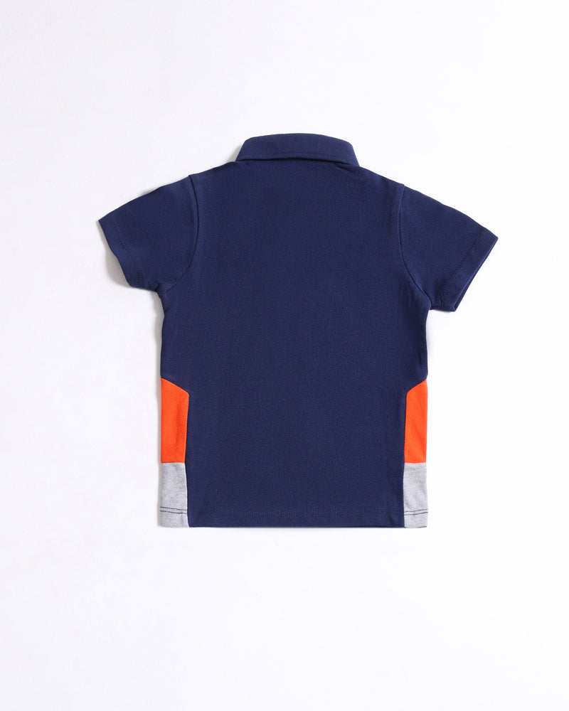 Boys S/S Panel Polo Tee - Engine - Buy Now