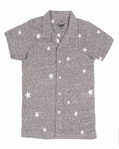Boys Stars Printed Button Down