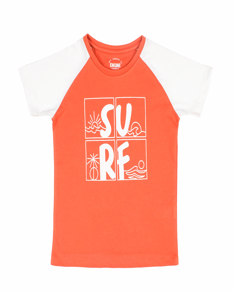 Boys Contrast Raglan Sleeves Tee - Engine - Buy Now