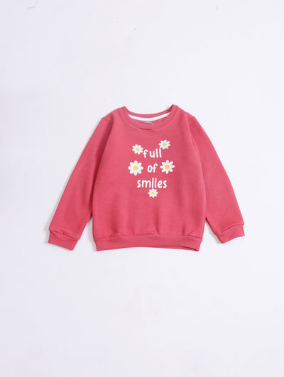 Girls Typography Sweatshirt