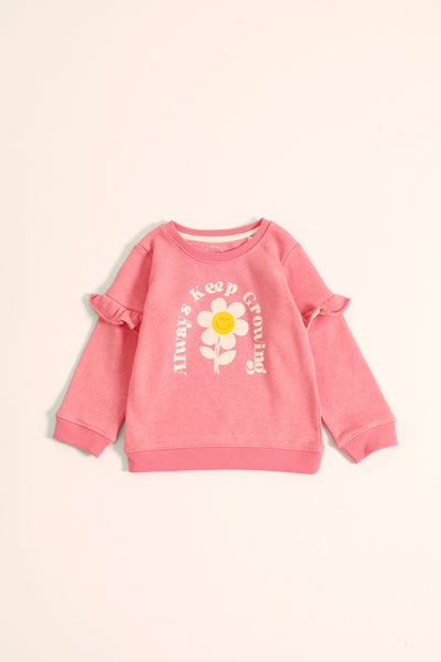 Girls Typography Sweatshirt