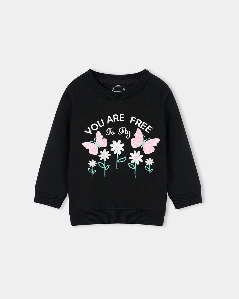 Girls Typography Sweatshirt - Engine - Buy Now