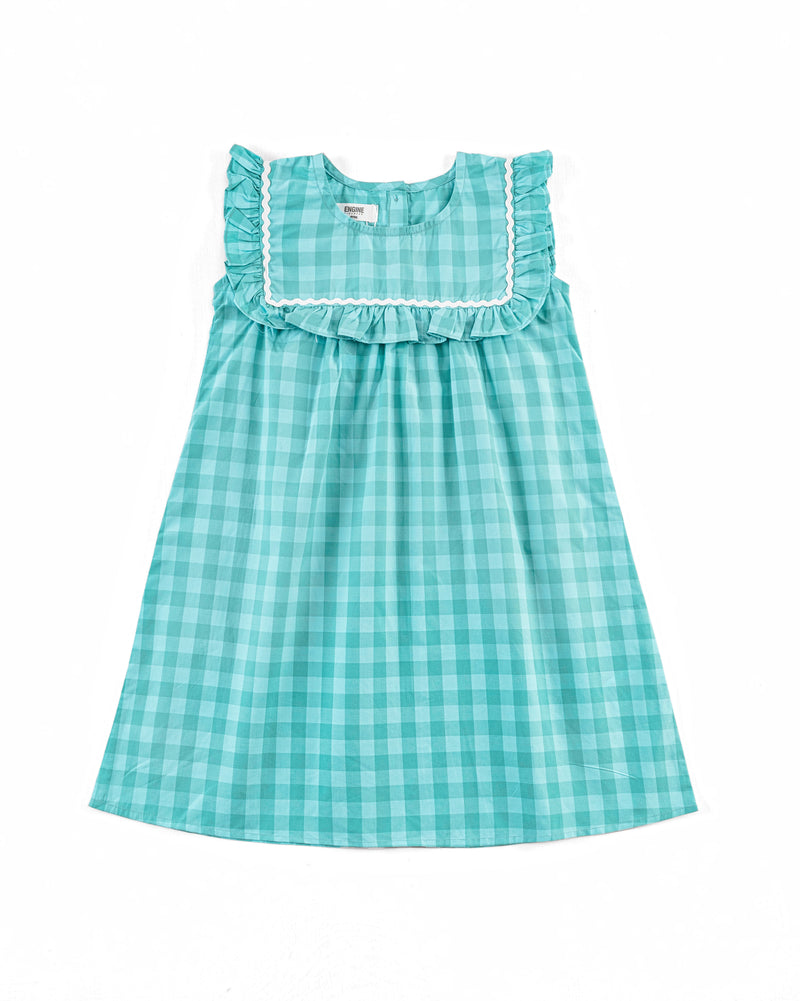 Girls Check Frill Dress - Engine - Buy Now