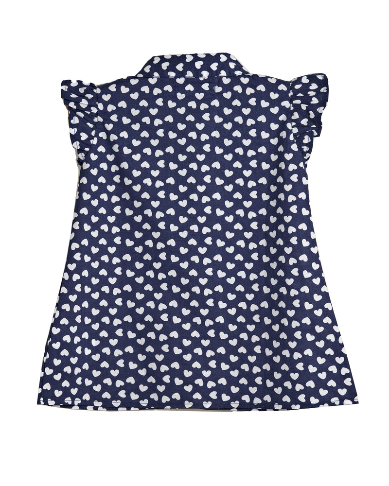 Girls Hearts Printed Dress - Engine - Buy Now