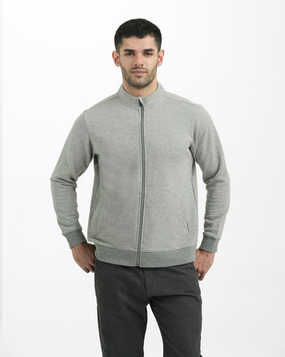 Men Basic Zip-Up Upper