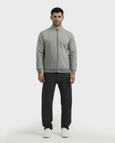 Men Basic Zip-Up Upper