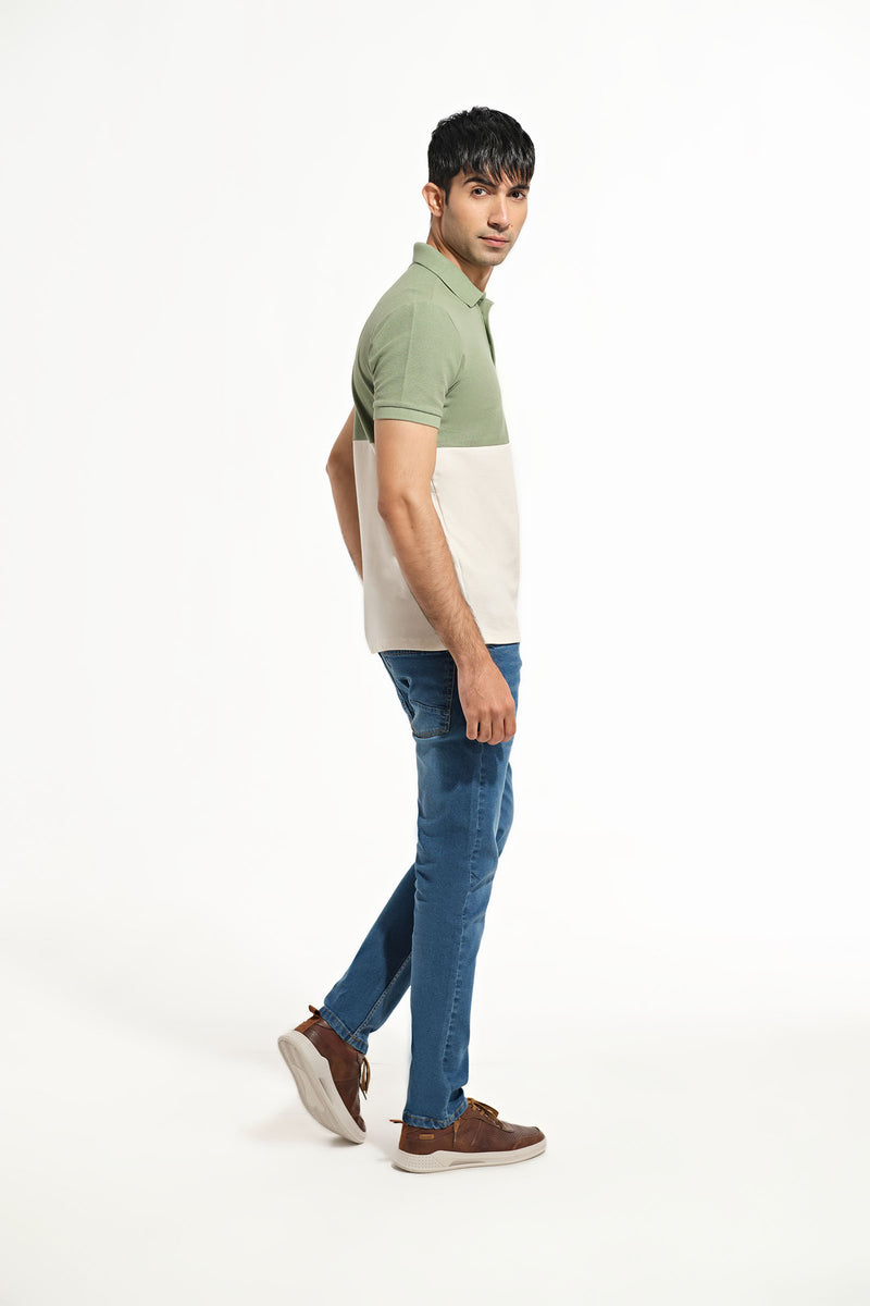 Men Panel Polo Tee - Engine - Buy Now