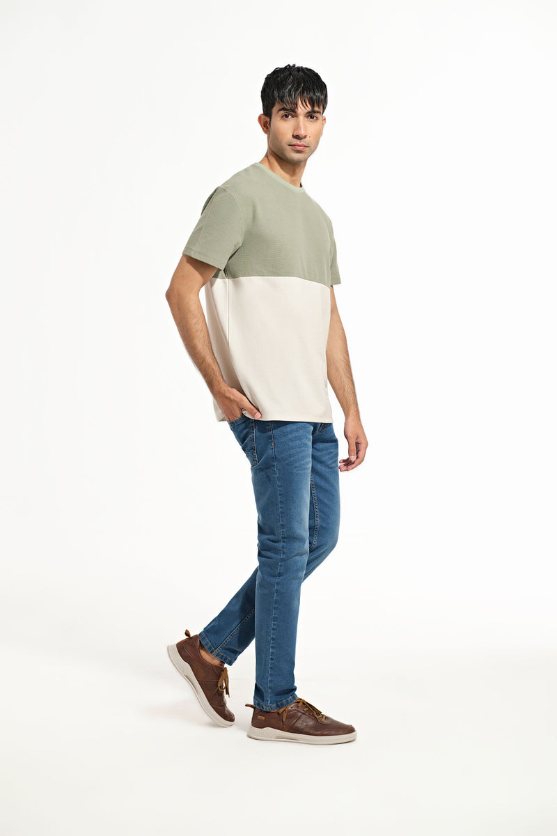 Men Loose Fit Panel Tee - Engine - Buy Now