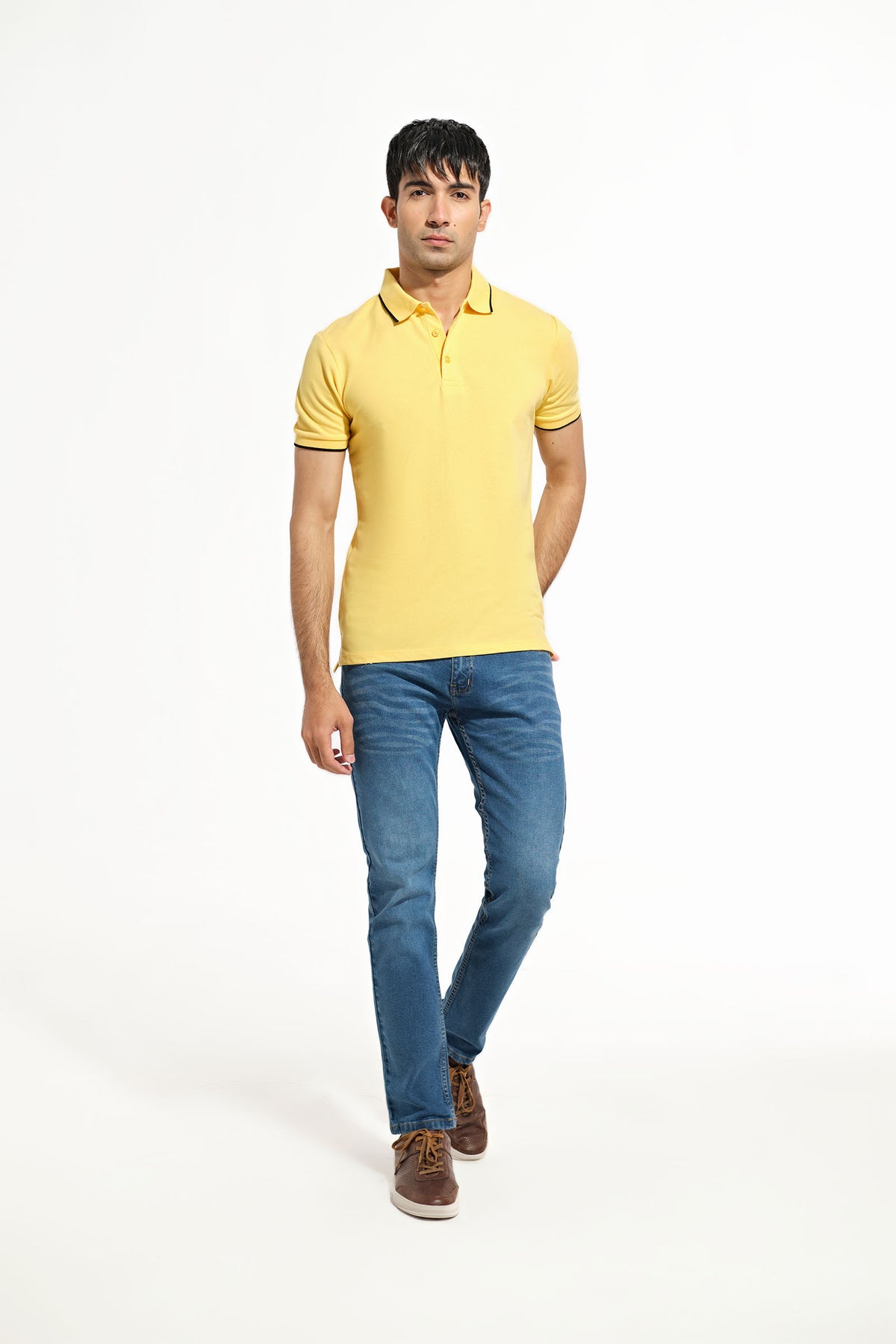 Men Solid Polo Tee - Engine - Buy Now